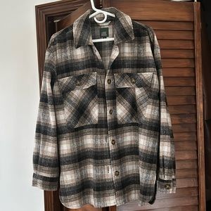Wild Fable Brown Plaid Shacket - MEDIUM
